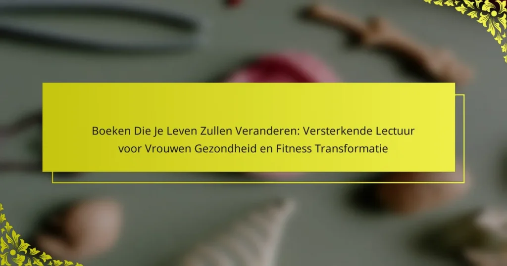 Boeken Die Je Leven Zullen Veranderen: Versterkende Lectuur voor Vrouwen Gezondheid en Fitness Transformatie