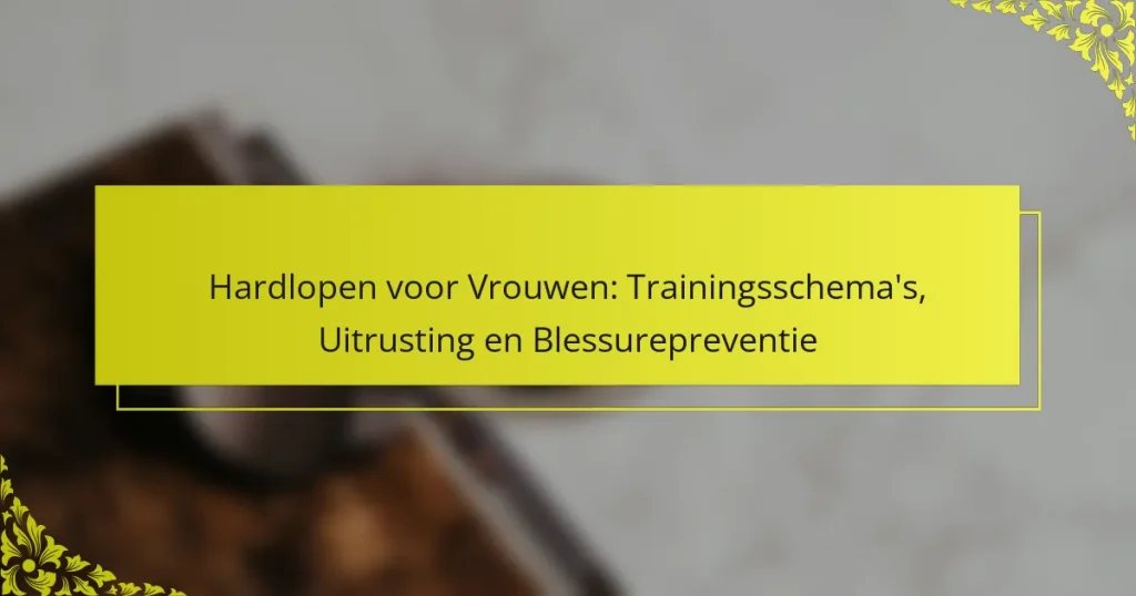 Hardlopen voor Vrouwen: Trainingsschema’s, Uitrusting en Blessurepreventie