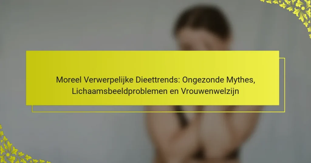 Moreel Verwerpelijke Dieettrends: Ongezonde Mythes, Lichaamsbeeldproblemen en Vrouwenwelzijn