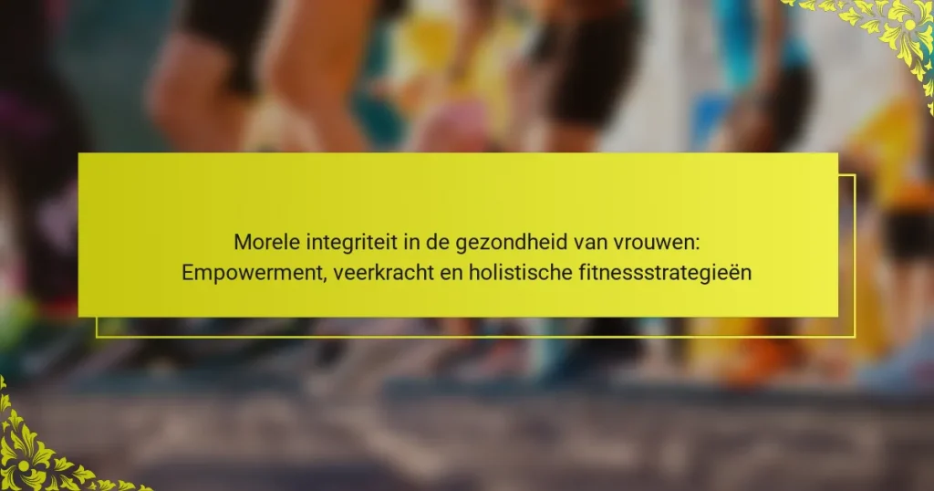 Morele integriteit in de gezondheid van vrouwen: Empowerment, veerkracht en holistische fitnessstrategieën