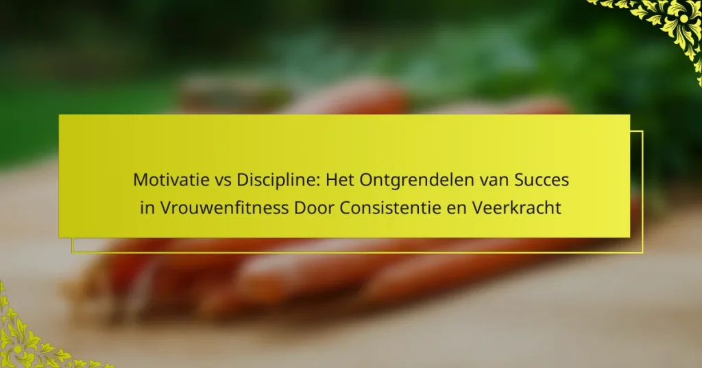Motivatie vs Discipline: Het Ontgrendelen van Succes in Vrouwenfitness Door Consistentie en Veerkracht